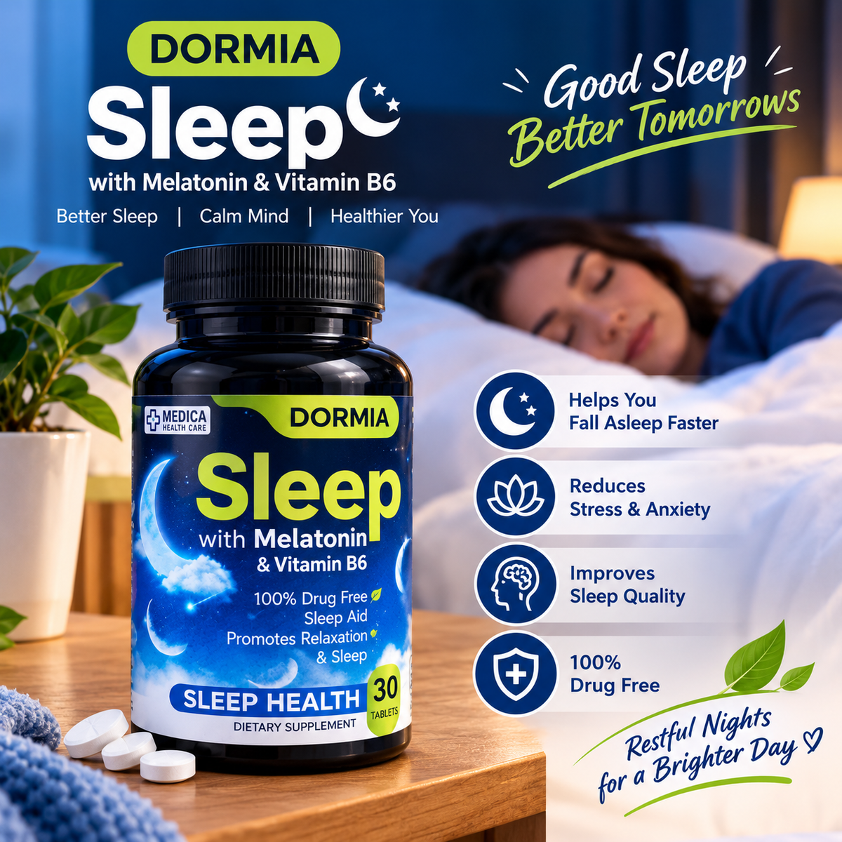 Tablet Dormia Sleep with Melatonin & Vitamin B6